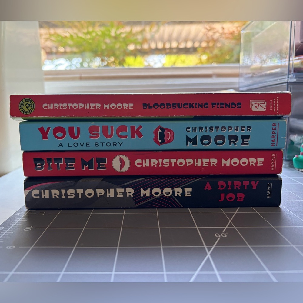 Christopher Moore Trilogy with Bonus Book